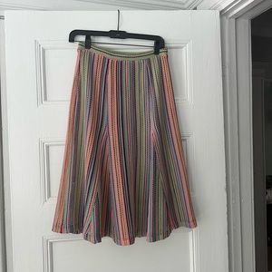 Maeve colorful midi skirt size small